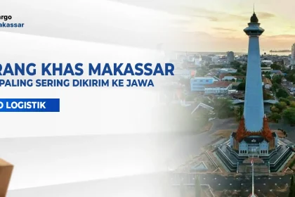 Ikon Kota Makassar sebagai ilustrasi barang khas Makassar yang sering dikirim ke Jawa melalui layanan cargo.