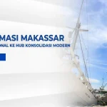 Pelabuhan Makassar yang menggambarkan perubahan dari pelabuhan tradisional menuju pusat konsolidasi logistik modern.
